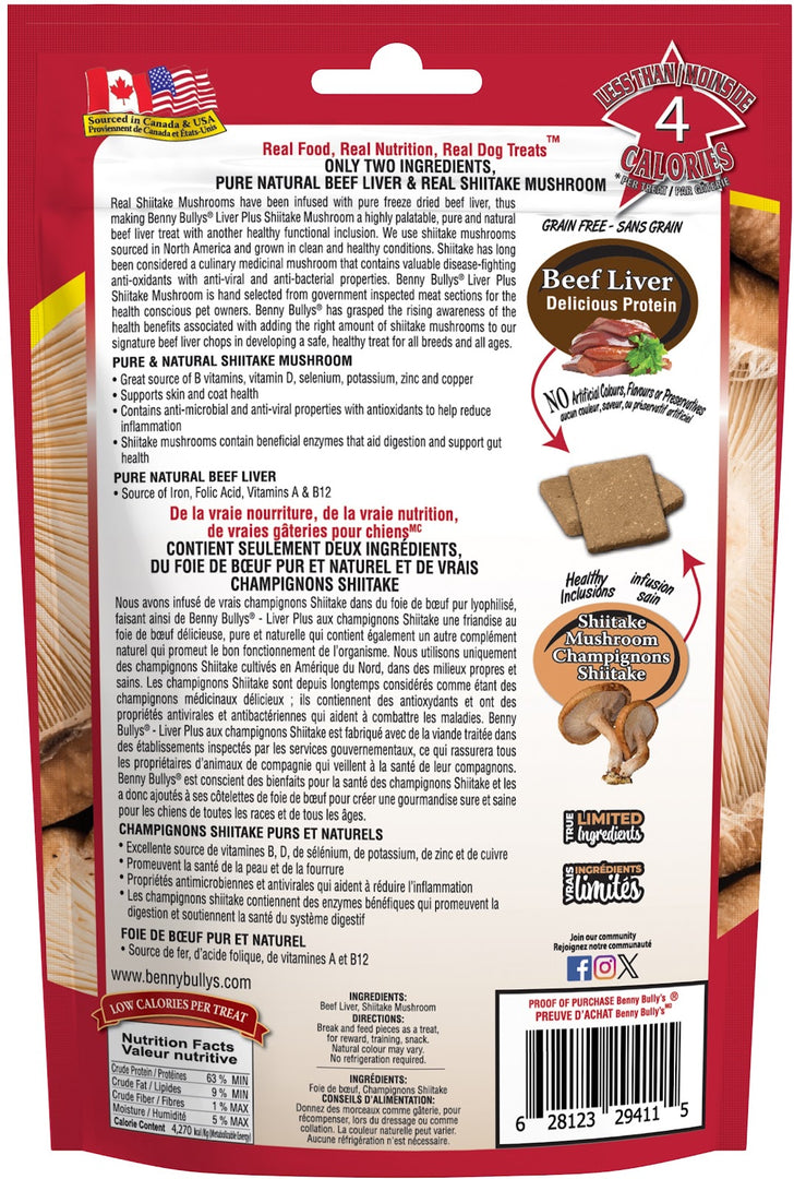 BENNY BULLY'S Gâteries Chien Foie Boeuf & Champignons Shiitake 53g