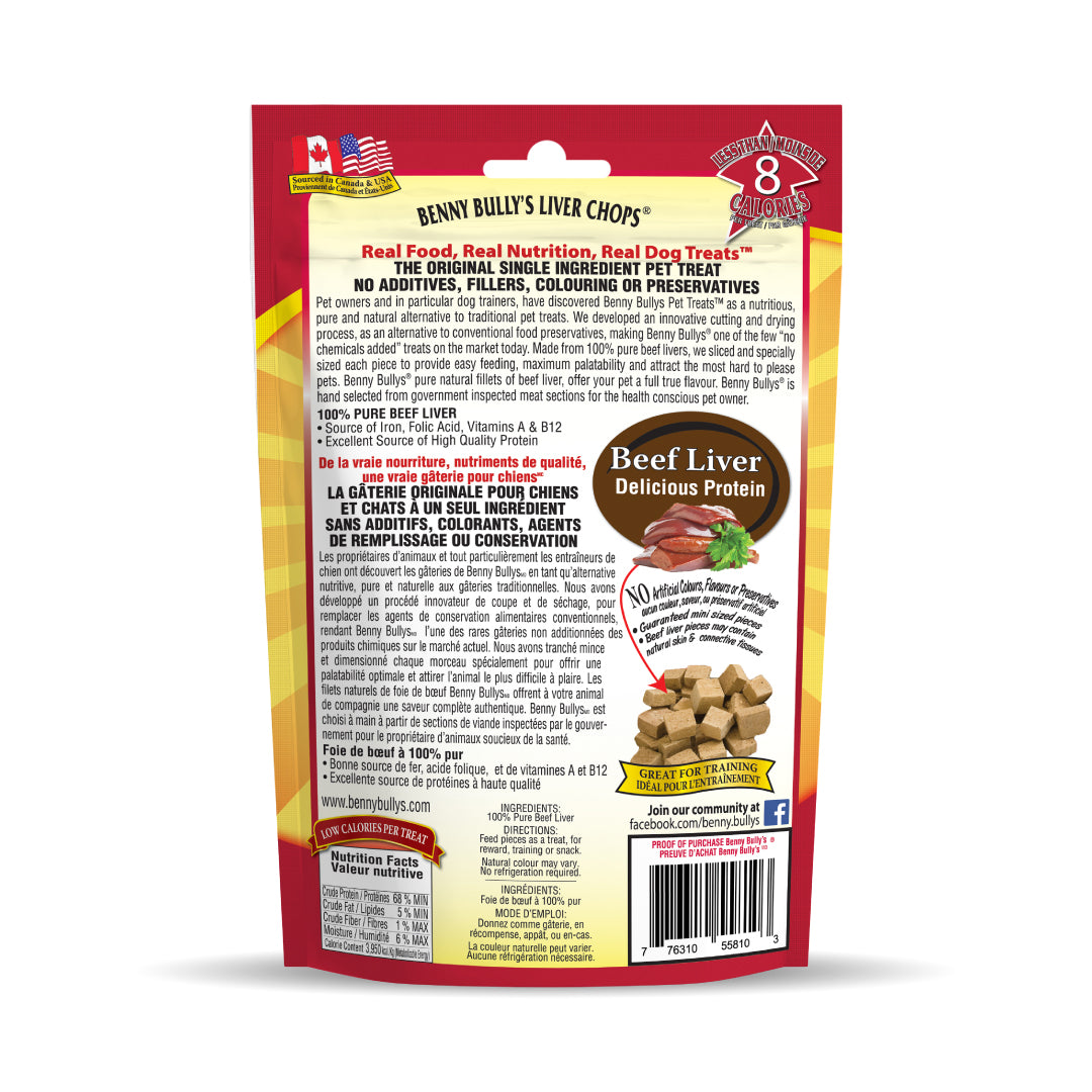 BENNY BULLY'S Gâteries Chien Petites Côtelettes Foie Boeuf 148g