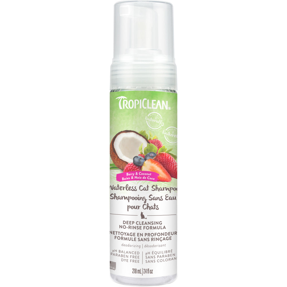 TROPICLEAN Shampoing Sans Eau Nettoyant en Profondeur Chat 7.4oz