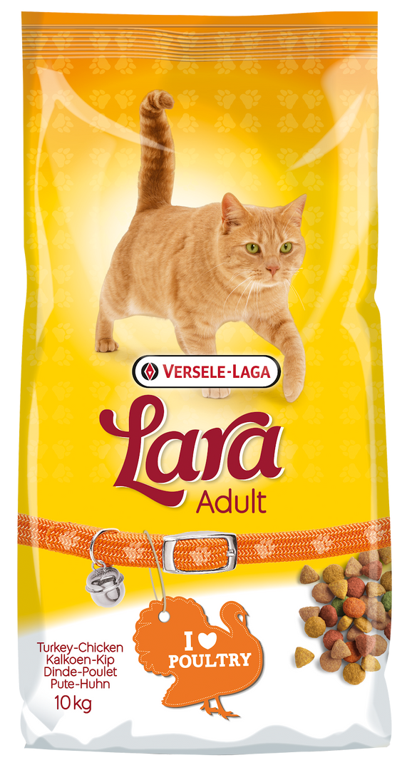 Lara - Chat Adulte Dinde et Poulet - Nourriture Sèche pour Chats
