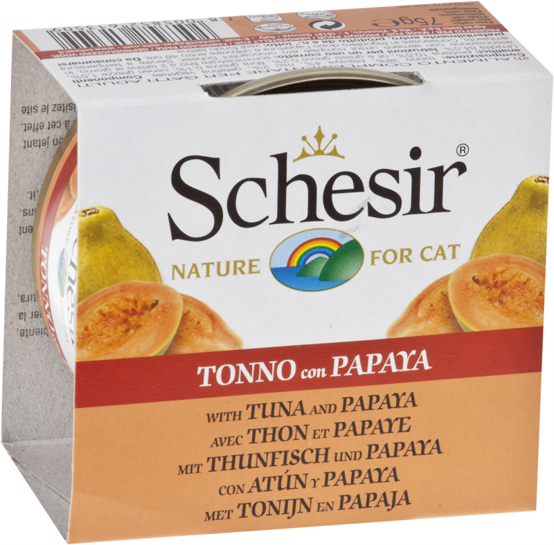 Schesir - Thon et Papaye en Gelée - Nourriture Humide pour Chats