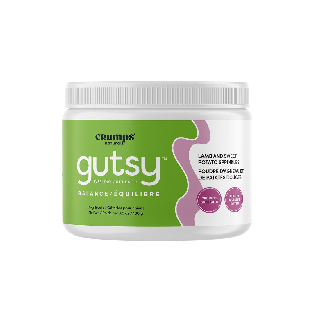 CRUMPS' NATURALS GUTZY Gâteries Chien Équilibre, Poudre d'Agneau & PD 100g