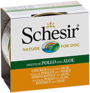 Schesir - Chien Adulte Gelée de Poulet avec Aloés - Nourriture Humide Sans Grains pour Chiens