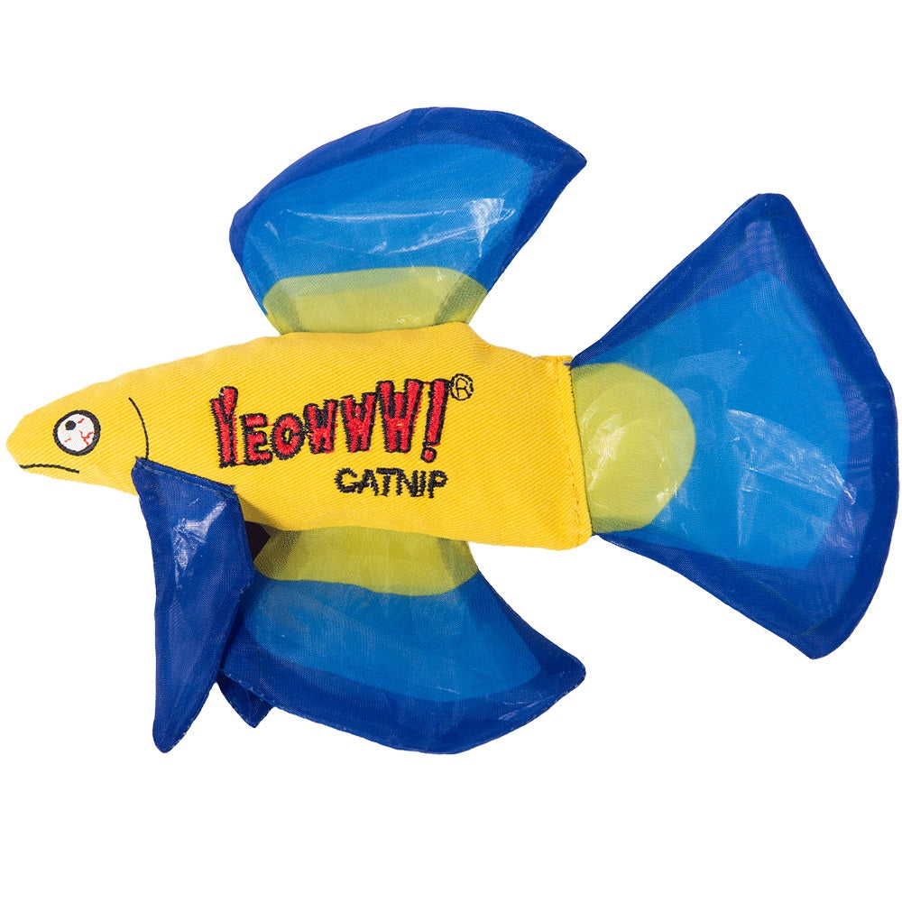 DUCKY WORLD Jouet Chat Poisson Betta Bleu