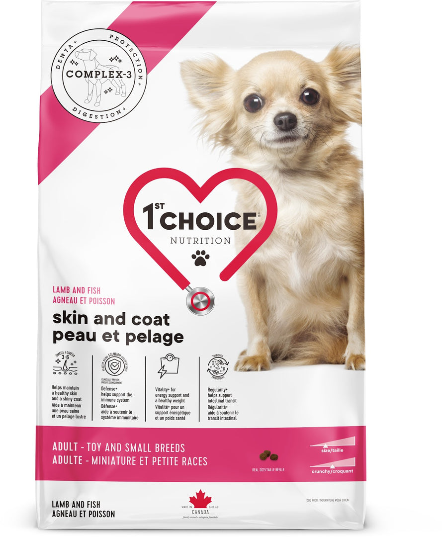 1st CHOICE Chien Mini & PR Peau & Pelage, Agneau & Poisson 2kg