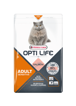 Voir l’image dans la galerie, Opti Life - Chat Adulte Sensible Saumon - Nourriture Sèche pour Chats
