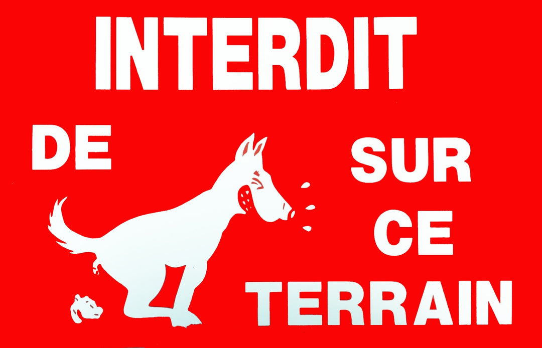 PANCARTE "interdit de … sur ce terrain"