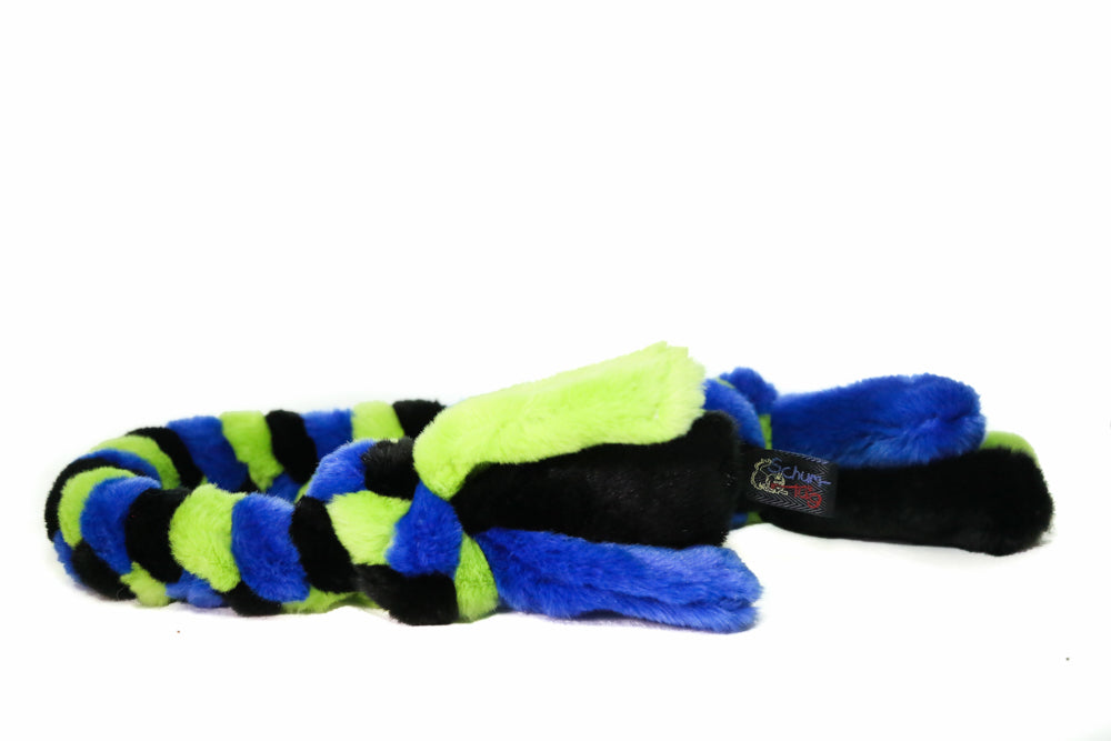 SCHUM-TUG Jouet Chien Moyen/Slim Bleu-Vert & Noir
