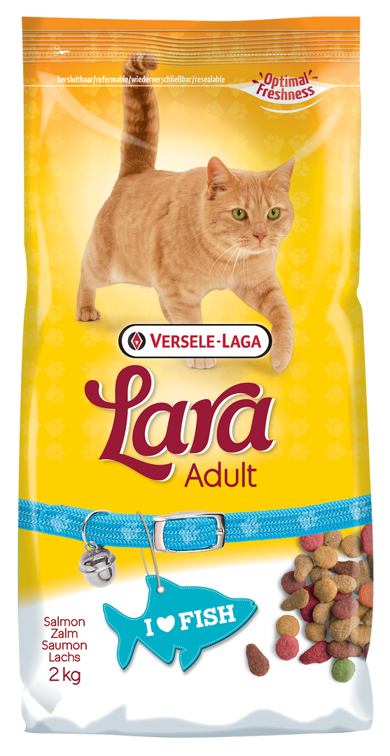 Lara - Chat Adulte Saumon - Nourriture Sèche pour Chats
