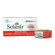 Schesir - Chat Adulte Thon et Crevettes en Gelée - Multipak de 6 x 50 g - Nourriture Humide pour Chats