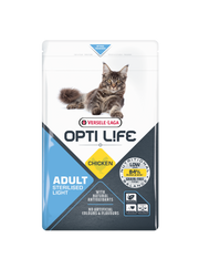 Opti Life - Chat Adulte Stérilisé et Lèger Poulet - Nourriture Sèche pour Chats