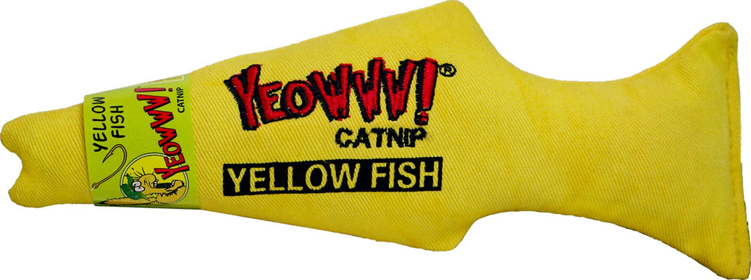 DUCKY WORLD Jouet Chat Poisson/Catnip 7" Jaune