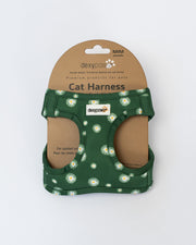 DEXYPAWS Chat Harnais Néoprène Motifs Marguerites S Vert