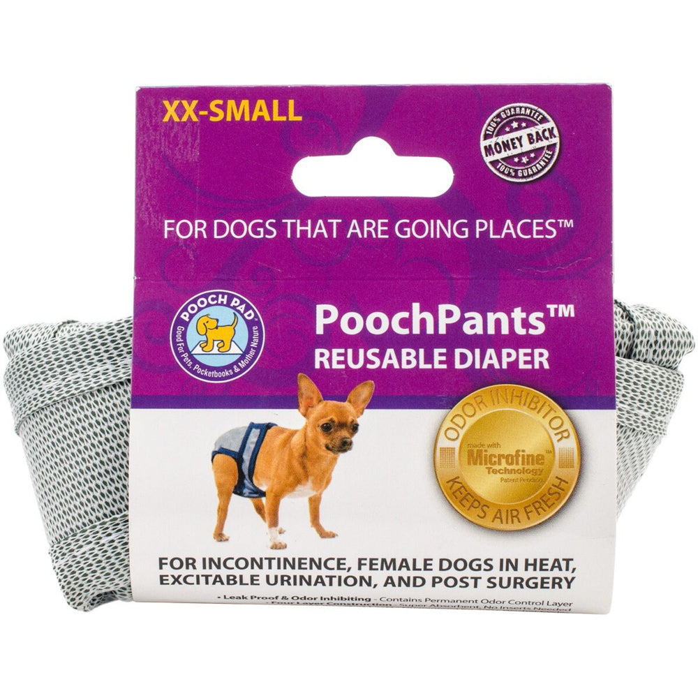 POOCHPAD PoochPants 1-4lb XXS Gris
