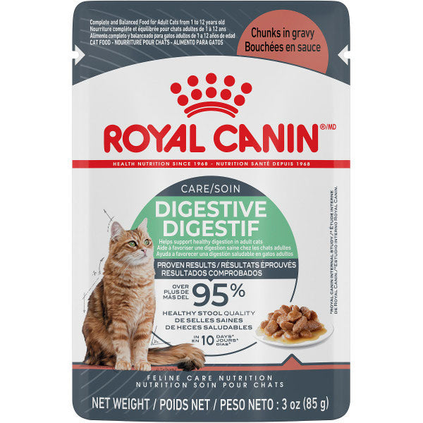 ROYAL CANIN Chat Pochette Soin Digestif en Sauce 85g