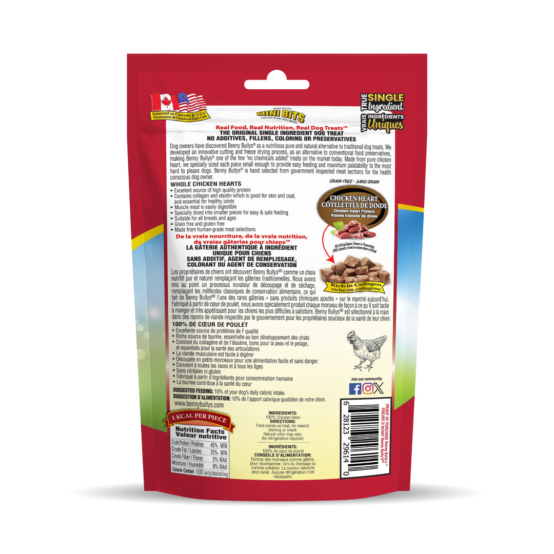 BENNY BULLY'S Gâteries Chien Mini Coeur de Poulet 103g