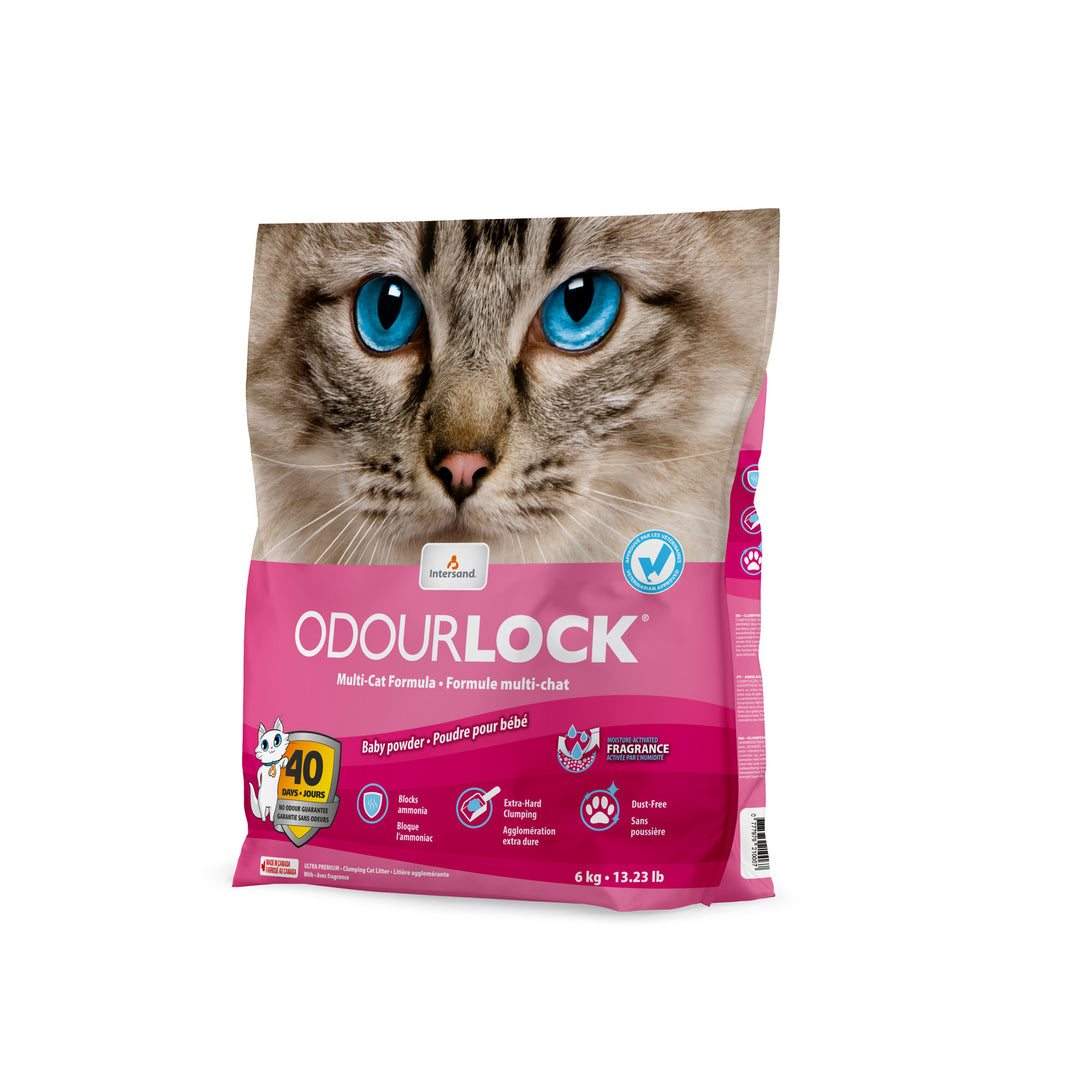 INTERSAND ODOURLOCK Litière Poudre de Bébé 6kg