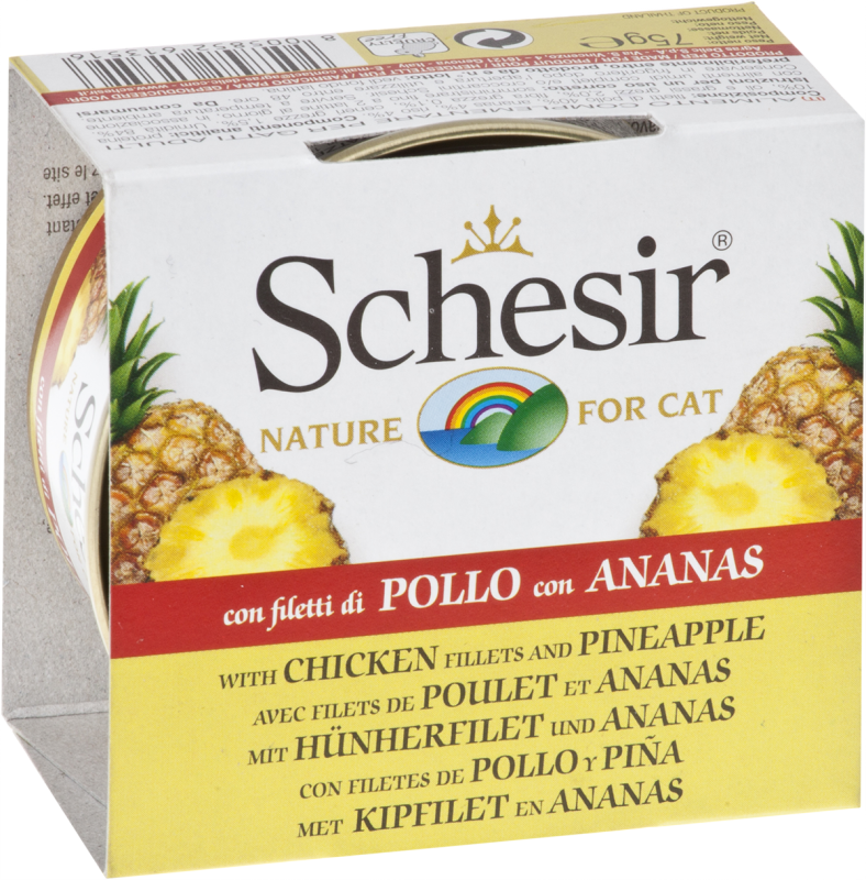 Schesir - Filets de Poulet et Ananas en Gelée - Nourriture Humide pour Chats