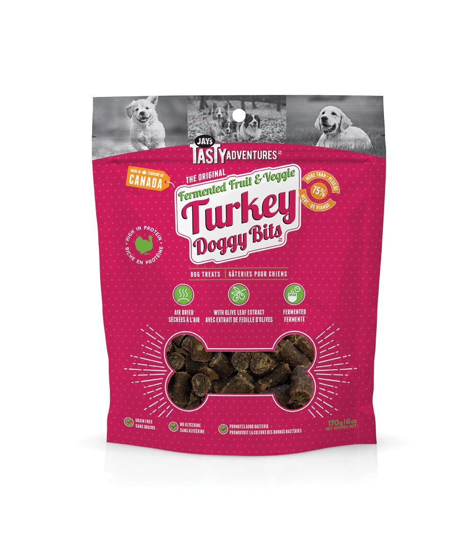 JAY'S TASTY Gâteries Chien Dinde, Fruits & Légumes 170g