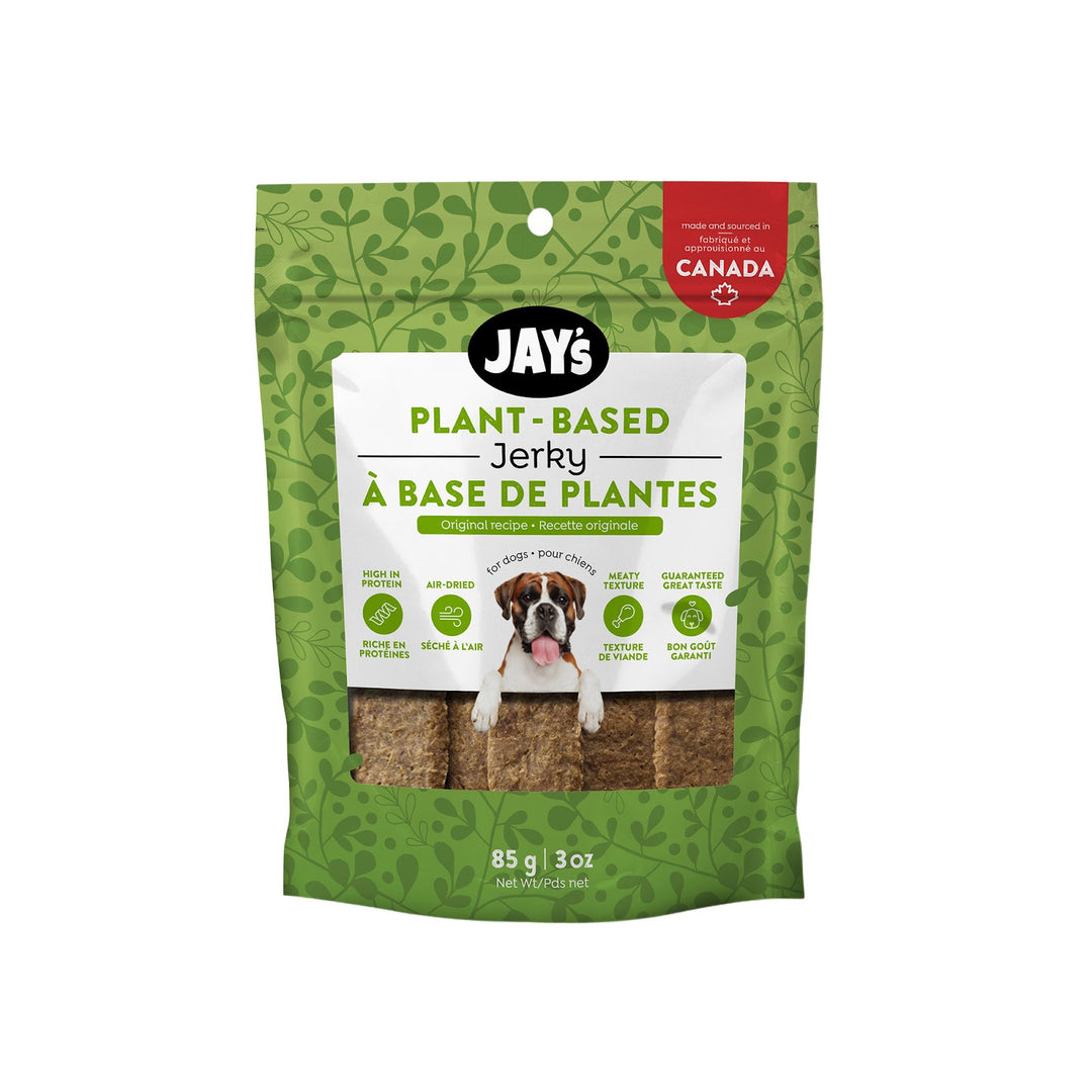 JAY'S TASTY Gâteries Chien Jerky à Base de Plantes 85g