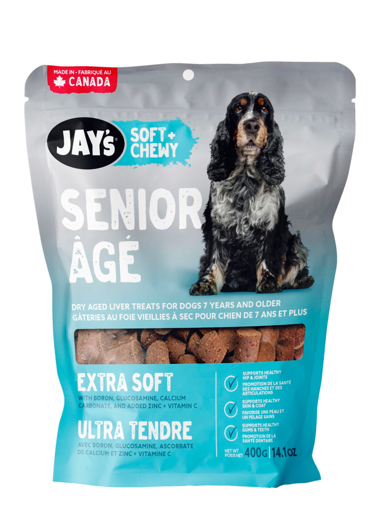 JAY'S SENIOR BITS Gâteries Chien Âgé Foie de Porc 400g