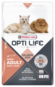 Opti Life - Chien Petite Race Soins de la Peau Saumon - Nourriture Sèche pour Chiens