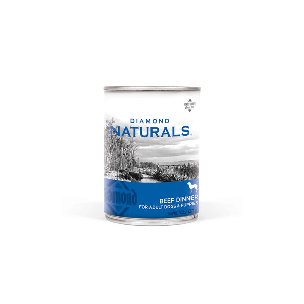 DIAMOND NATURAL Chiot & Chien Adulte Dîner Boeuf 374g