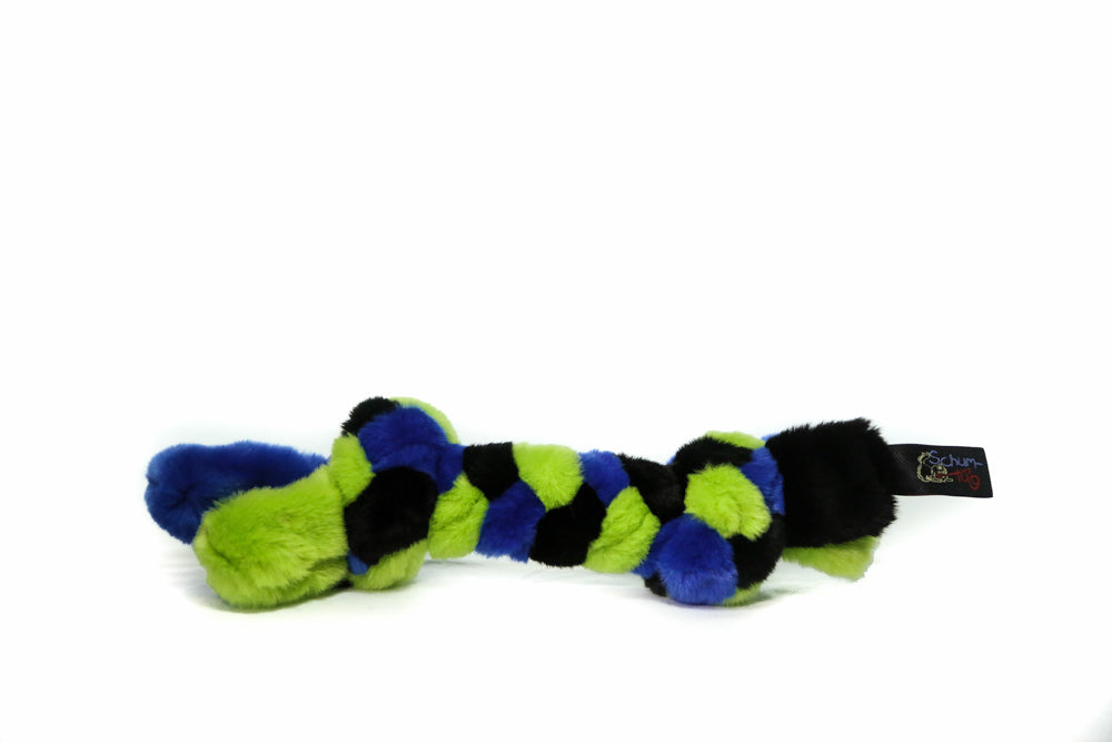 SCHUM-TUG Jouet Chien Petit/Slim Bleu-Vert & Noir