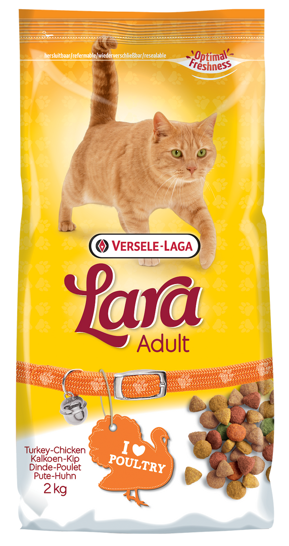 Lara - Chat Adulte Dinde et Poulet - Nourriture Sèche pour Chats