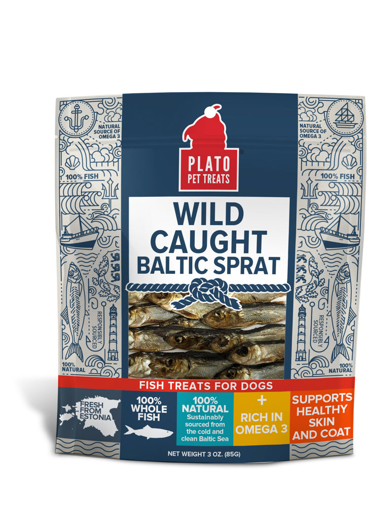 PLATO Gâteries Chien Sprat Sauvage de la Baltique 85g