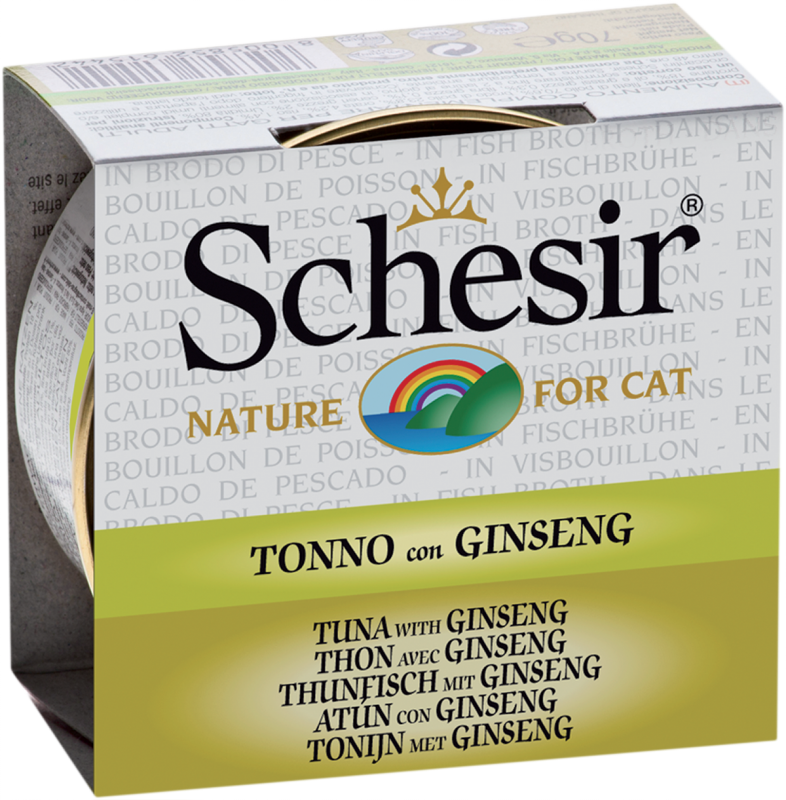 Schesir - Thon et Ginseng en Bouillon - Nourriture Humide pour Chats