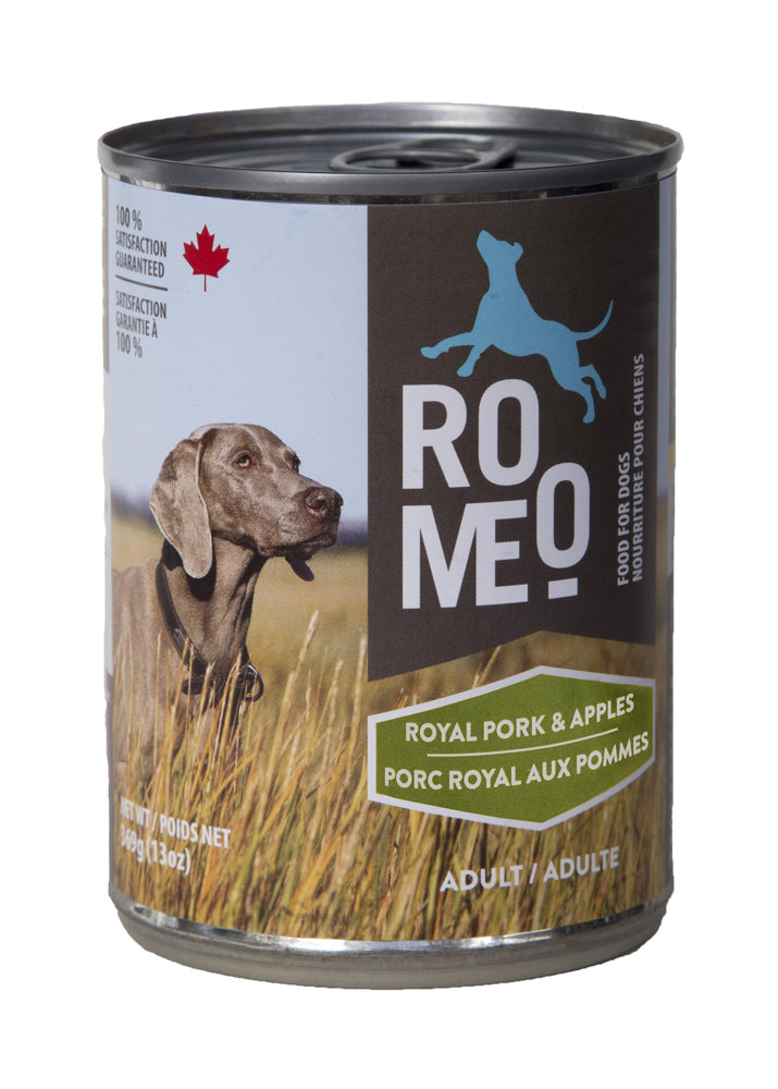 ROMEO Chien Porc Royal aux Pommes 369g
