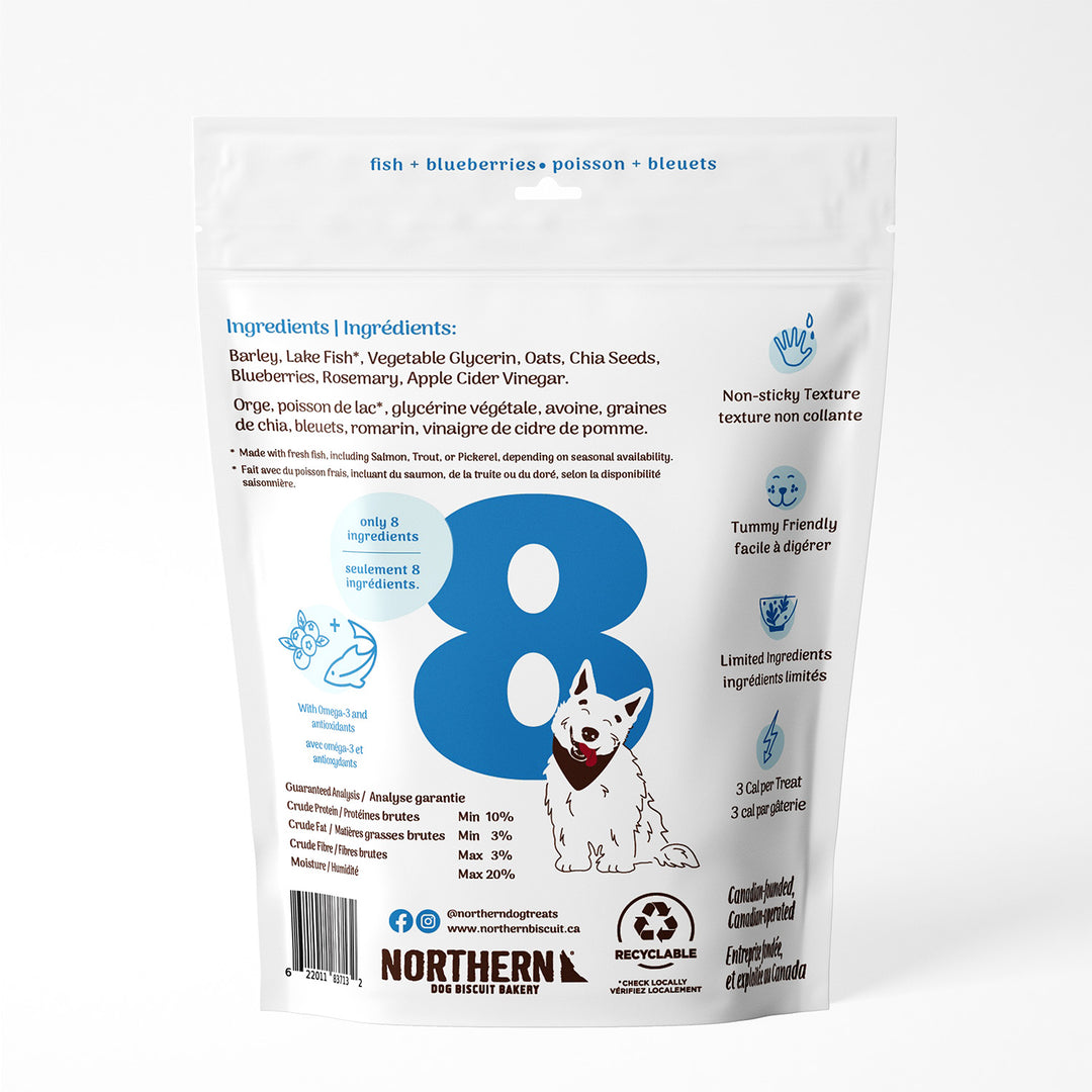 NORTHERN SOFTIES Gâteries Chien Poisson & Bleuets 170g