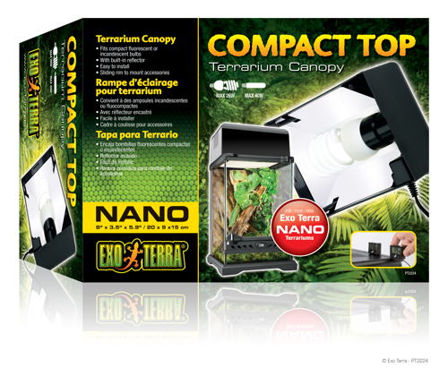 Exo Terra - Couvercle d'Éclairage Compact Top - Éclairage pour Terrariums