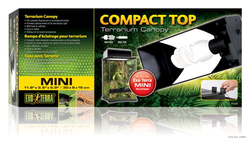 Exo Terra - Couvercle d'Éclairage Compact Top - Éclairage pour Terrariums