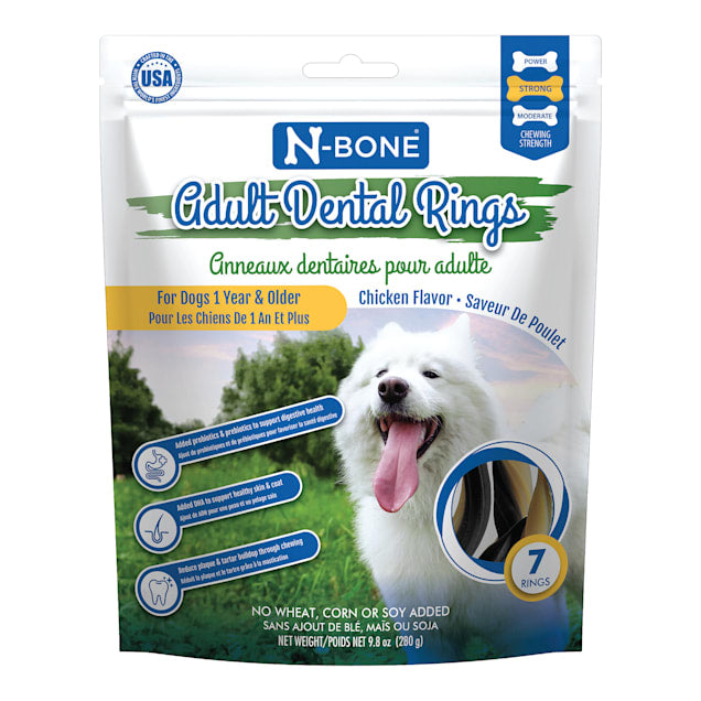 N-Bone - Anneaux Saveur de Poulet - Gâteries Dentaires pour Chiens