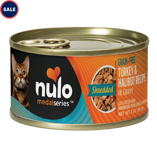 Nulo Freestyle - Chat & Chaton Dinde et Flétan Éffilochés en Sauce - Nourriture Humide Sans Grains pour Chats