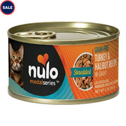 Nulo Freestyle - Chat & Chaton Dinde et Flétan Éffilochés en Sauce - Nourriture Humide Sans Grains pour Chats