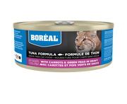Boréal - Chat Thon avec Carottes et Pois Verts en Sauce - Nourriture Humide Sans Grains pour Chats