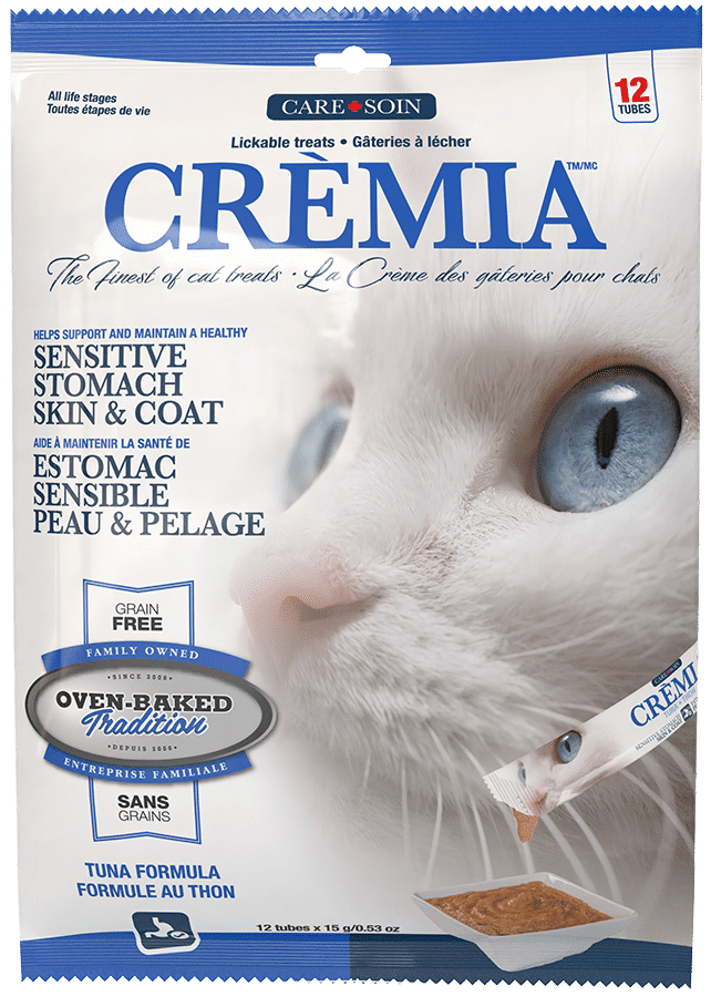 Oven-Baked Tradition Crèmia - Estomac Sensible Peau et Pelage Thon - Gâteries à Lécher Sans Grains pour Chats