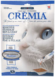 Oven-Baked Tradition Crèmia - Estomac Sensible Peau et Pelage Thon - Gâteries à Lécher Sans Grains pour Chats