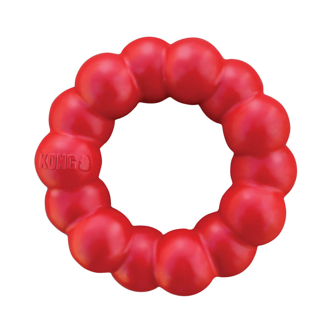 Kong Anneau Rouge - Jouet à Mâcher en Caoutchouc Durable pour Chiens