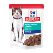 Hill's Science Diet - Chat Senior 7+ Thon Tendre en Sauce - Nourriture Humide pour Chats en Sachet