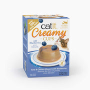 Catit Creamy Cups - Mousse de Thon et Poulet avec Bleuets - Gâteries en Pâté Humide Sans Grains pour Chats