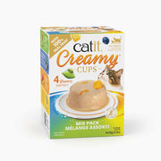 Catit Creamy Cups - Mousse Mélange Assorti - Gâteries en Pâté Humide Sans Grains pour Chats