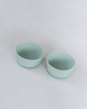 DEXYPAWS Ensemble de Deux Bols en Silicone Vert Sauge