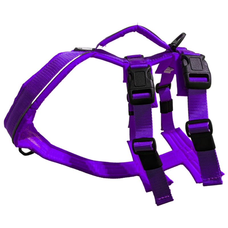 CHIEN BLANC ATLAS Harnais Double Mauve XXL