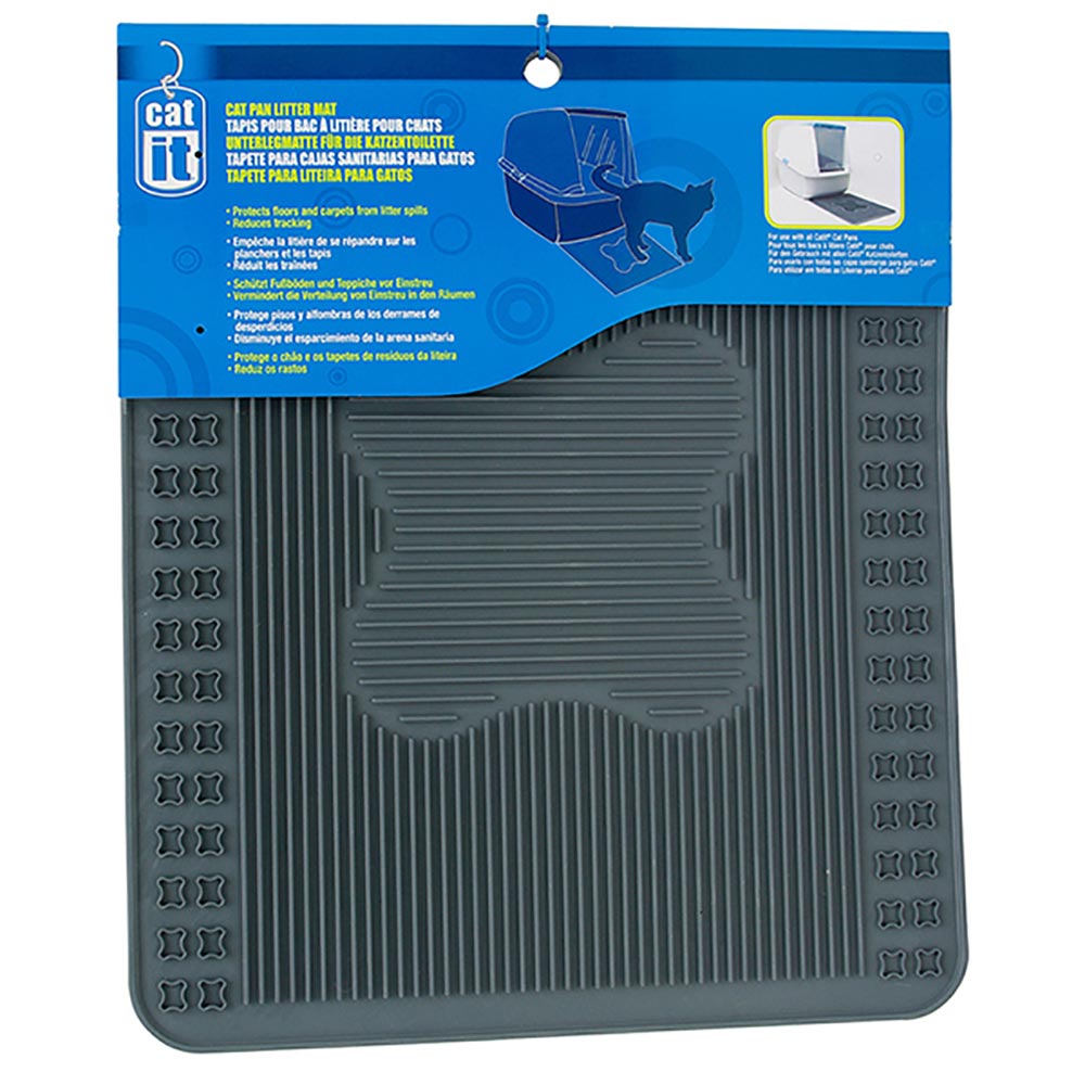 Catit - Tapis Rectangulaire pour Bac à Litière - Tapis de Litière pour Chats