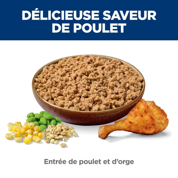 Hill's Science Diet - Chien Adulte Entrée de Poulet et Orge - Nourriture Humide pour Chiens
