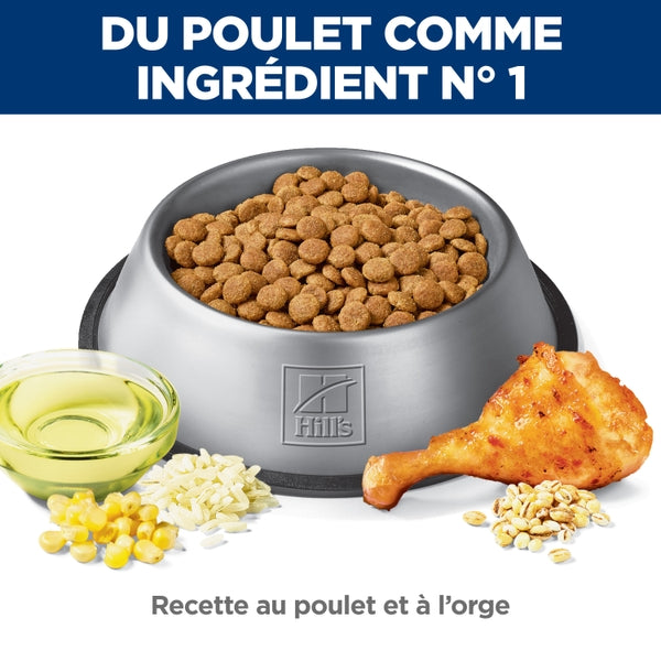 Hill's Science Diet - Digestion Parfaite (Perfect Digestion), Poulet et Orge - Nourriture Sèche pour Chiens Adultes 1-6 Ans